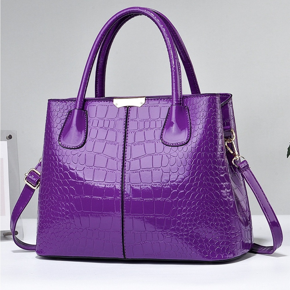 Fashionable Crocodile Pattern Women's Handbag